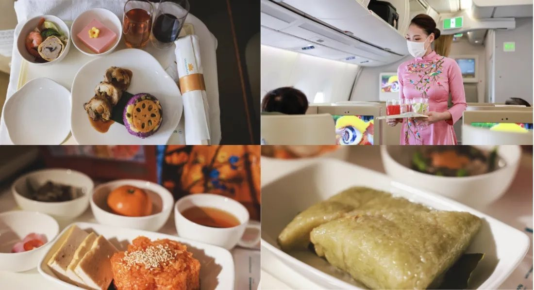 Menu Tết Vietnam Airlines 2023. 