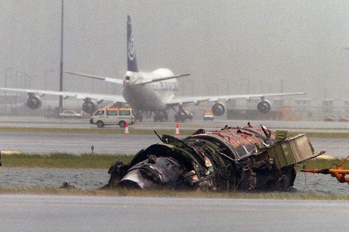 Tàu bay Boeing 747 của hãng China Airlines sau sự cố năm 1999. Ảnh: South China Morning Post.