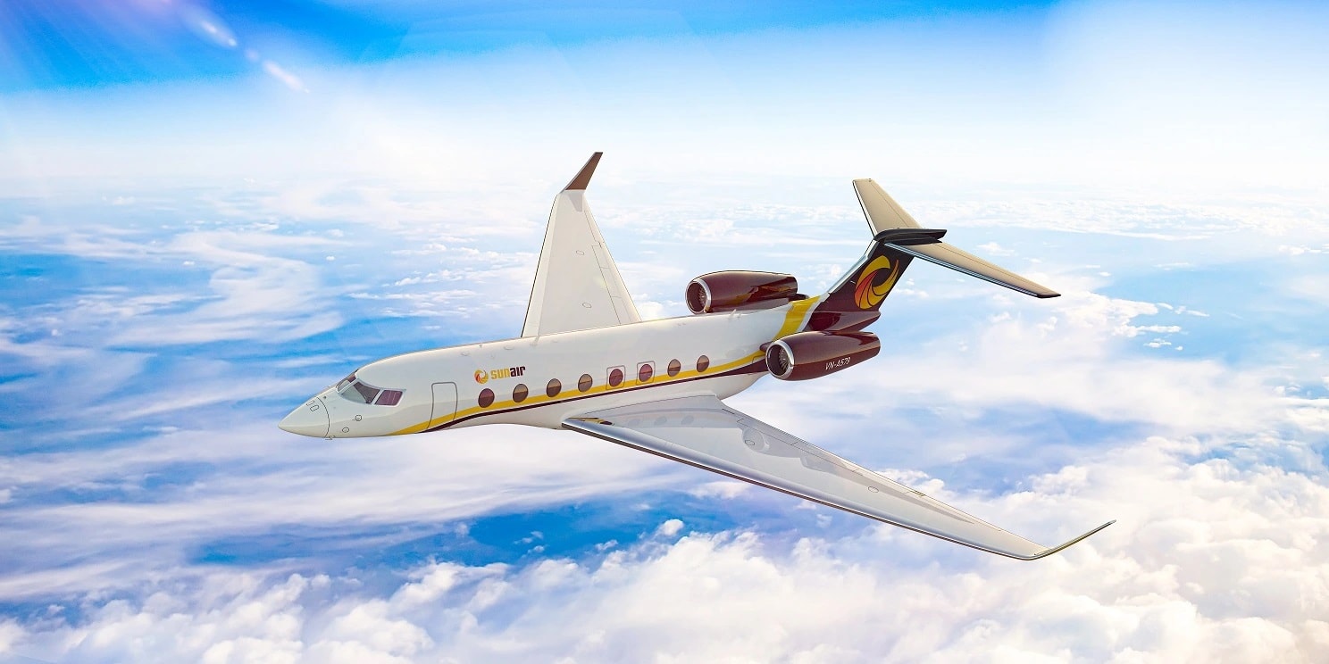 Bên cạnh Sun PhuQuoc Airways vừa được chấp thuận chủ trương đầu tư, Sun Group đang vận hành hãng hàng không chung cao cấp Sun Air. Ảnh minh họa: Sunair.