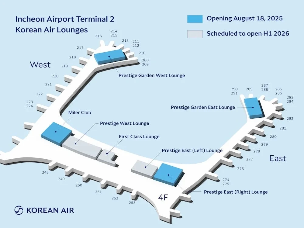 Korean Air lounge renewal plans at Incheon International Airport (ICN)'s Terminal 2