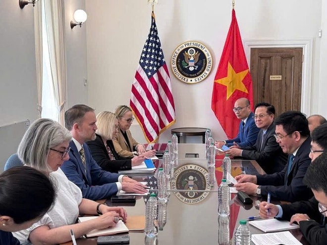 Đàm phán vòng 3 Hiệp định thương mại đối ứng Việt Nam- Hoa Kỳ, tháng 6/2025 tại Washington D.C. Ảnh: Bộ Công Thương