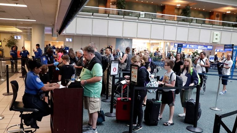 Thousands of air traffic controllers have been required to work without pay since the shutdown began. File pic: AP