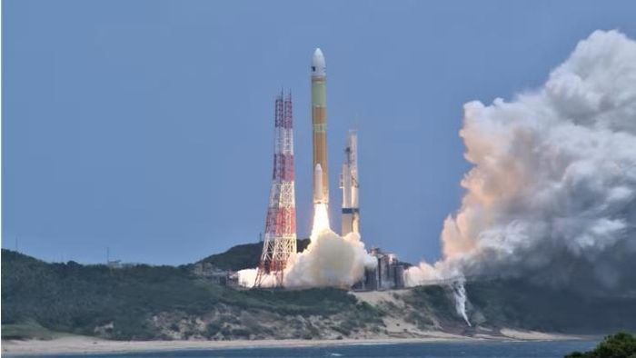 Cơ quan Thám hiểm hàng không vũ trụ Nhật Bản (JAXA) phóng tên lửa H3 vào ngày 1/7. (Nguồn: Nikkei Asia)