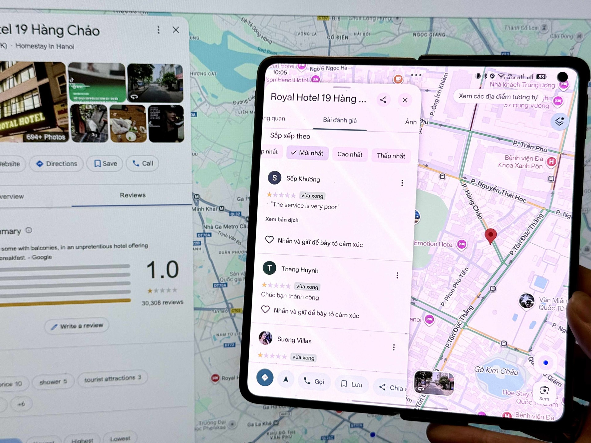 Khách sạn 'tan nát' đánh giá trên Google Maps vì tự ý hủy phòng