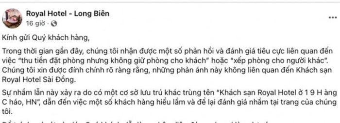 Nhiều khách sạn có tên 