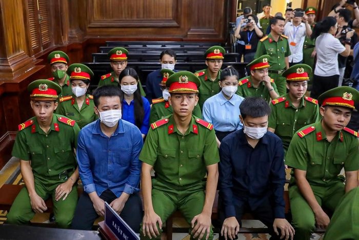 Các bị cáo tại tòa.