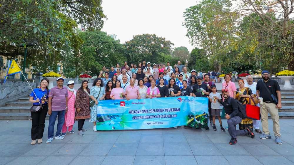 Đoàn khách Ấn Độ du lịch Việt Nam. Ảnh: Vietravel