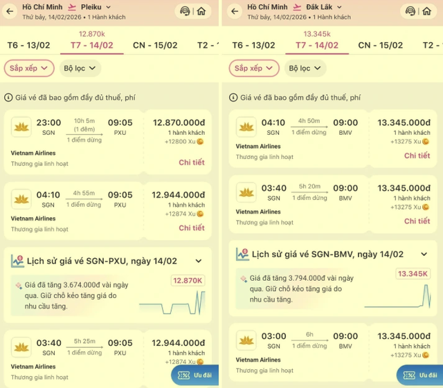 Cảm thấy choáng khi mua vé máy bay về quê đón tết trong thời điểm này - Ảnh 3.