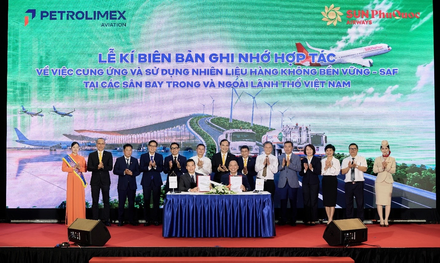 lễ ký kết MOU về nhiên liệu hàng không bền vững (SAF)