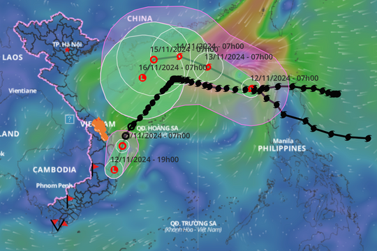 Bão Yinxing suy yếu thành áp thấp nhiệt đới, Biển Đông tiếp tục hứng bão số 8