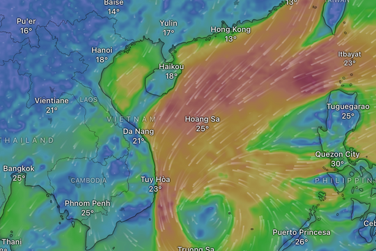 Áp thấp nhiệt đới hướng vào vùng biển Phú Yên, Bà Rịa - Vũng Tàu