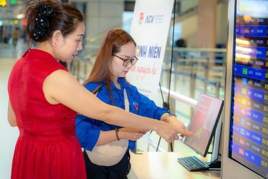 Check-in bằng khuôn mặt tại sân bay Nội Bài