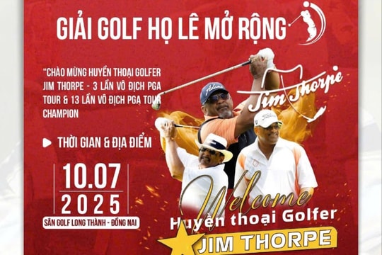 Huyền thoại golf Mỹ Jim Thorpe giao lưu golfer trẻ