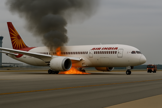Vận đen đeo bám Air India, máy bay tiếp tục bốc cháy ở New Delhi
