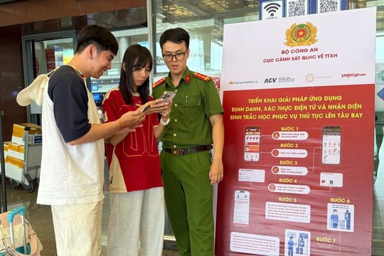 25.000 hành khách sử dụng dịch vụ hàng không trên VNeID