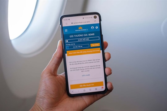 Soi tốc độ mạng, giá dịch vụ internet trên tàu bay của Vietnam Airlines