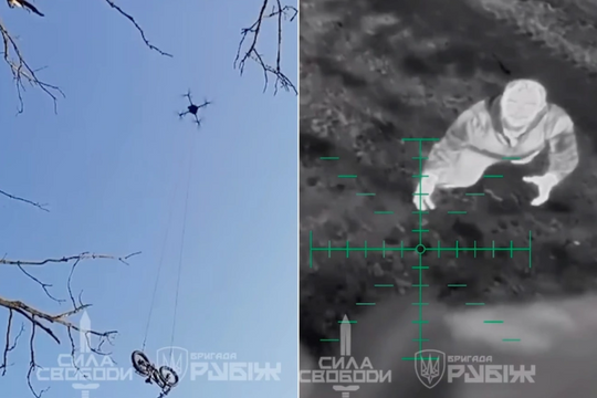 UAV “cõng” xe đạp vượt lửa đạn, cứu binh sĩ Ukraine bị cô lập