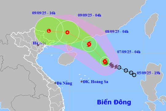 Bão Tapah dự báo đạt cấp 10, Bắc Bộ mưa lớn trên diện rộng