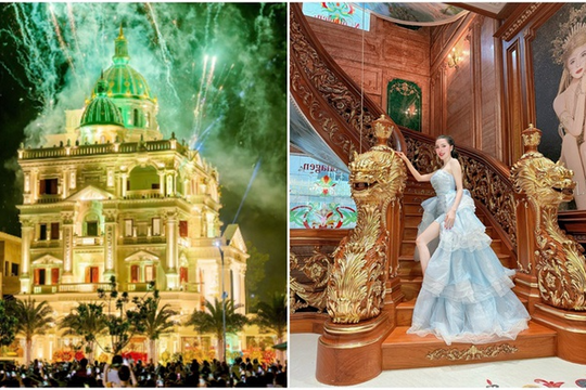 Flycam 'soi' biệt thự 500 tỷ của Ngân Collagen