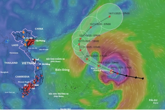 Thời tiết sân bay ngày 11/11: Bão Fung-wong di chuyển về phía Bắc, hoạt động bay nhìn chung ổn định