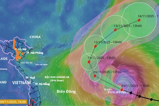 Bão Fung-Wong mạnh cấp 13, không ảnh hưởng trực tiếp đến vùng bay Việt Nam