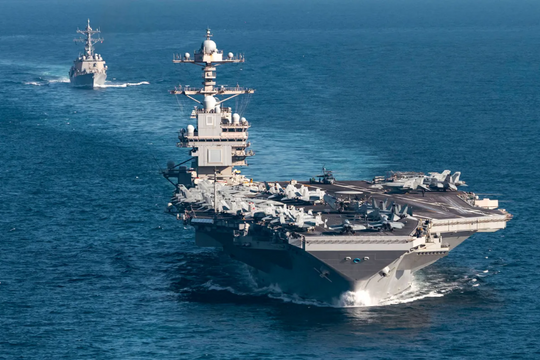 Mỹ đưa siêu tàu sân bay USS Gerald R. Ford tới Caribe trấn áp ma túy
