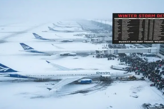Vé bay quốc tế tăng mạnh cuối năm, hàng không thế giới gián đoạn vì bão tuyết