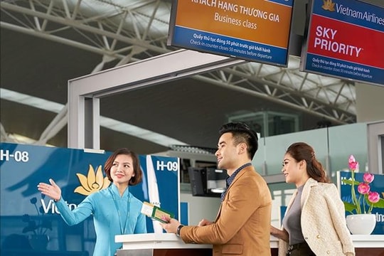 Cả ngành hàng không chưa vượt được mốc đóng quầy check-in trước 40 phút