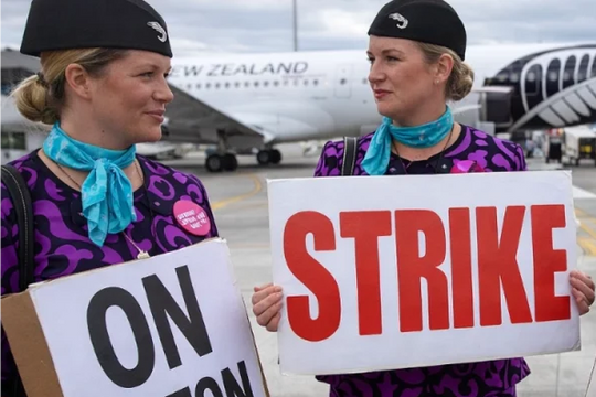 Tiếp viên Air New Zealand đình công, 16.000 hành khách bị ảnh hưởng