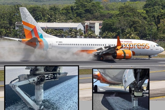 Máy bay chở 133 người gặp sự cố tại Thái Lan, đường băng tê liệt nhiều giờ