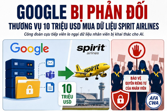 Google bị phản đối thương vụ 10 triệu USD mua dữ liệu Spirit Airlines