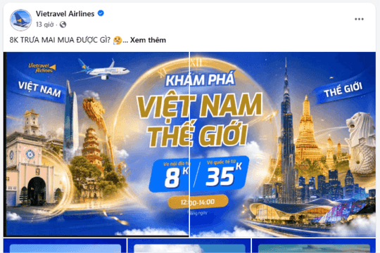 Khách bay có thêm cơ hội săn vé máy bay giá từ 8.000 đồng/chặng