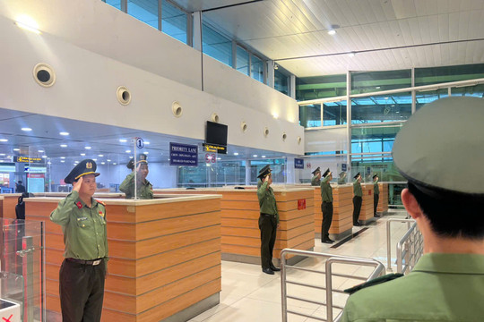 Công an cửa khẩu Cảng HKQT Phú Quốc tăng cường năng lực phục vụ APEC 2027