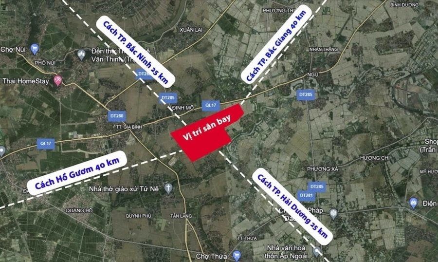 Phê duyệt nhiệm vụ lập quy hoạch sân bay Gia Bình