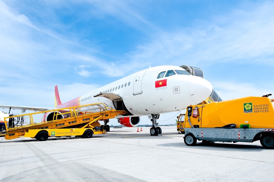 Vietjet tự phục vụ mặt đất tại sân bay Tân Sơn Nhất