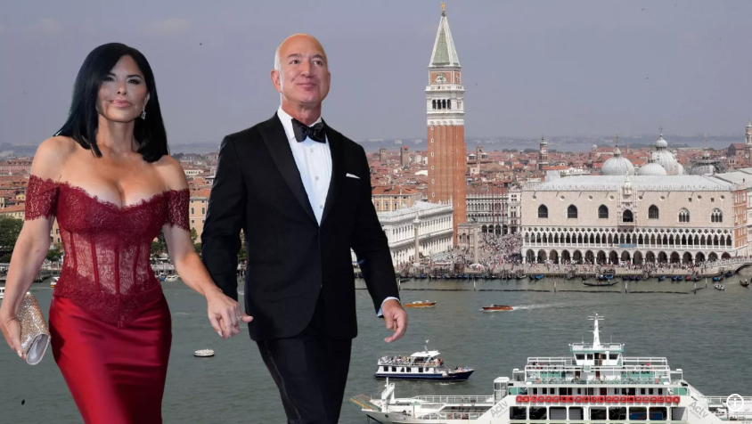 Tỷ phú Amazon cưới vợ, bầu trời Venice kẹt máy bay tư nhân
