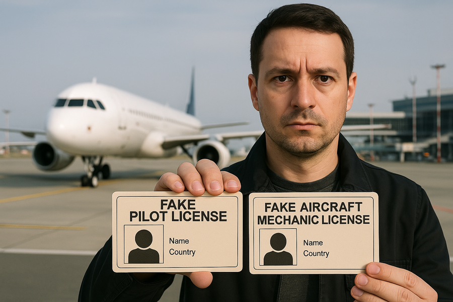 Bắt giữ kẻ bán giấy phép giả cho phi công và kỹ sư máy bay