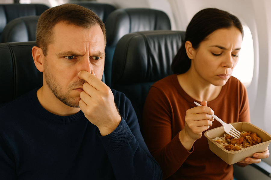 Tranh cãi dữ dội về việc mang đồ ăn nặng mùi lên máy bay