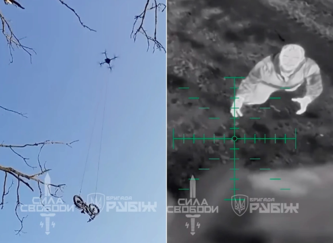 UAV 'cõng' xe đạp vượt lửa đạn, cứu binh sĩ Ukraine bị cô lập