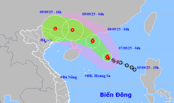 Bão Tapah dự báo đạt cấp 10, Bắc Bộ mưa lớn trên diện rộng