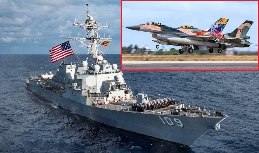 Caribe 'dậy sóng', F-16 Venezuela áp sát tàu chiến Mỹ