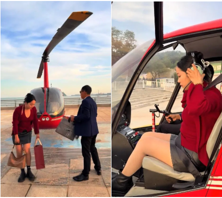 Tránh tắc đường dịp lễ, hai anh em Trung Quốc lái trực thăng về quê