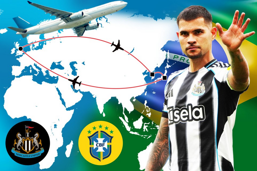 Máy bay vỡ cửa sổ, Bruno Guimaraes và Joelinton lỡ hẹn hội quân tuyển Brazil