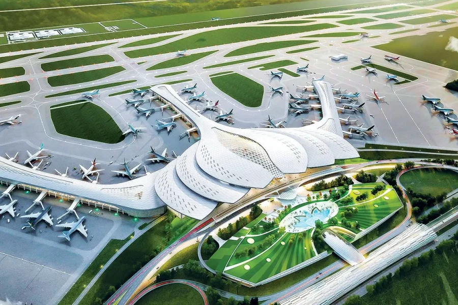 'Cơn khát' vật liệu xây dựng ở các siêu dự án hàng không