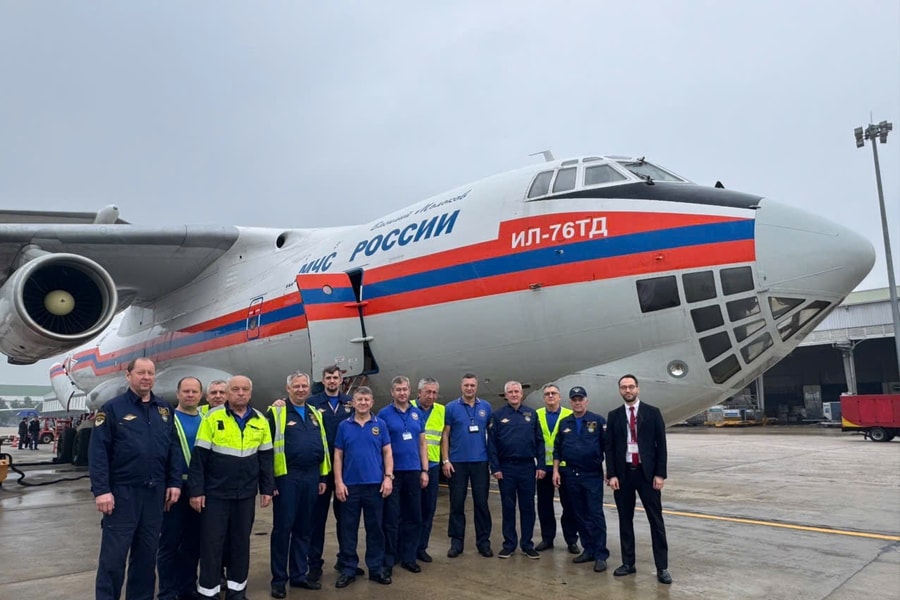 Chuyên cơ Nga vận chuyển gần 30 tấn hàng cứu trợ người dân Việt Nam ở vùng lũ