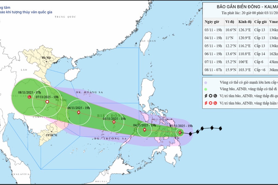 Thời tiết sân bay ngày 4/11: Bão Kalmaegi mạnh cấp 13 áp sát miền Trung, hoạt động bay chưa gián đoạn