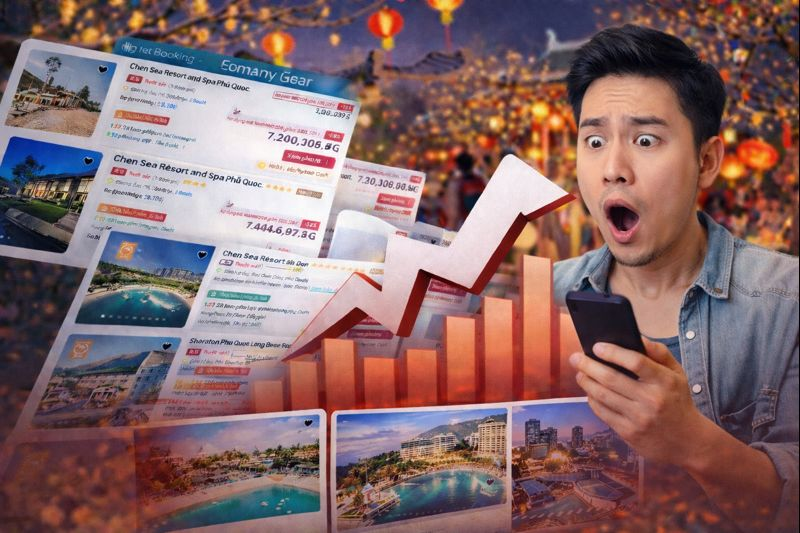 Giá phòng khách sạn tăng đột biến sát dịp Tết Nguyên đán