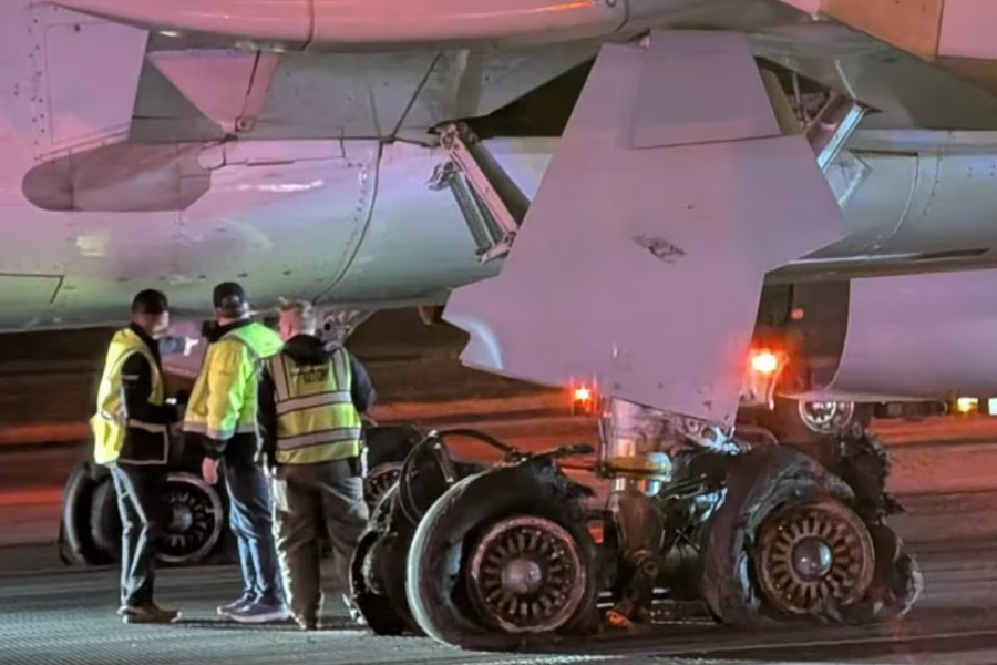 Boeing 767 nổ toàn bộ 8 bánh khi hạ cánh tại Mỹ