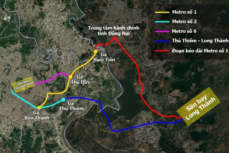 Duyệt 65.500 tỷ đồng kéo dài Metro Suối Tiên tới sân bay Long Thành