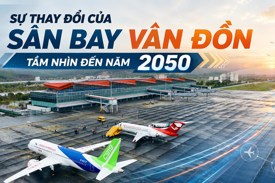Sân bay Vân Đồn hướng tới công suất 20 triệu khách vào năm 2050